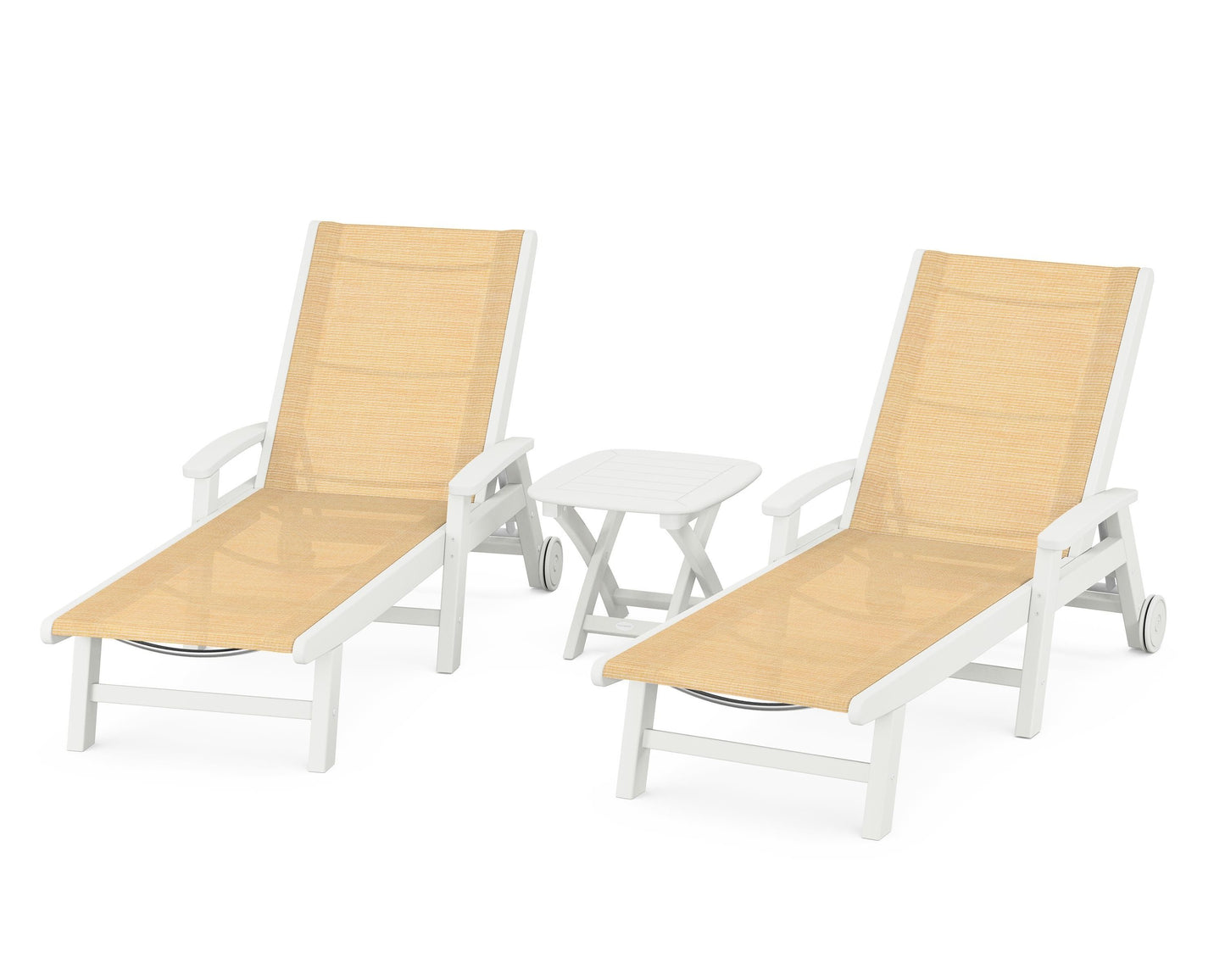 Coastal 3-Piece Wheeled Chaise Set