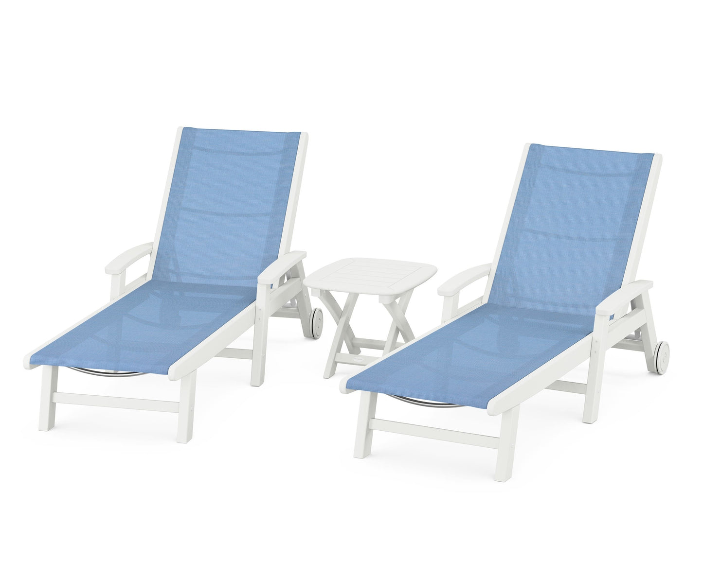 Coastal 3-Piece Wheeled Chaise Set