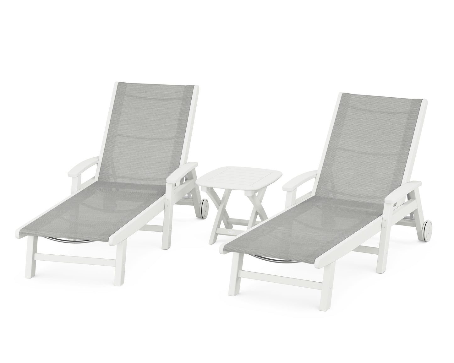 Coastal 3-Piece Wheeled Chaise Set