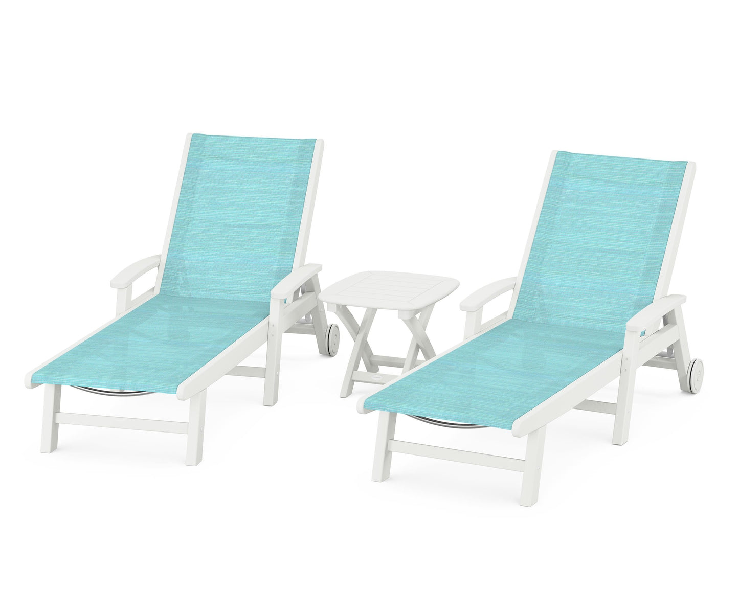 Coastal 3-Piece Wheeled Chaise Set