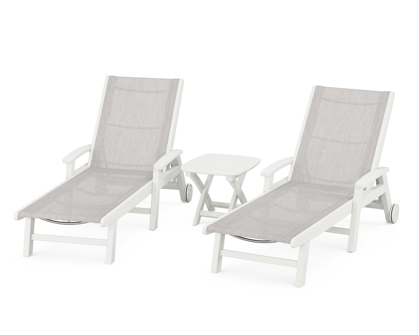 Coastal 3-Piece Wheeled Chaise Set