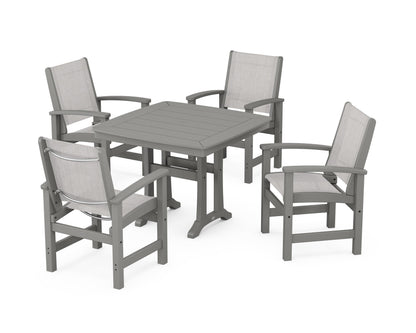 Coastal 5-Piece Dining Set with Trestle Legs