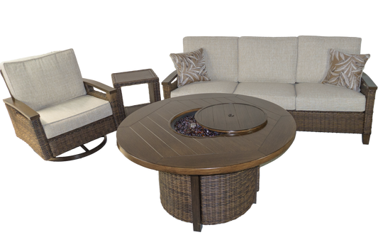 Paradise Trail 4-Piece Seating Set with Fire Table
