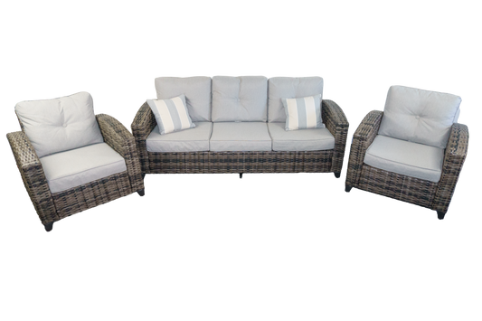 Wicker 3-Piece Seating Set