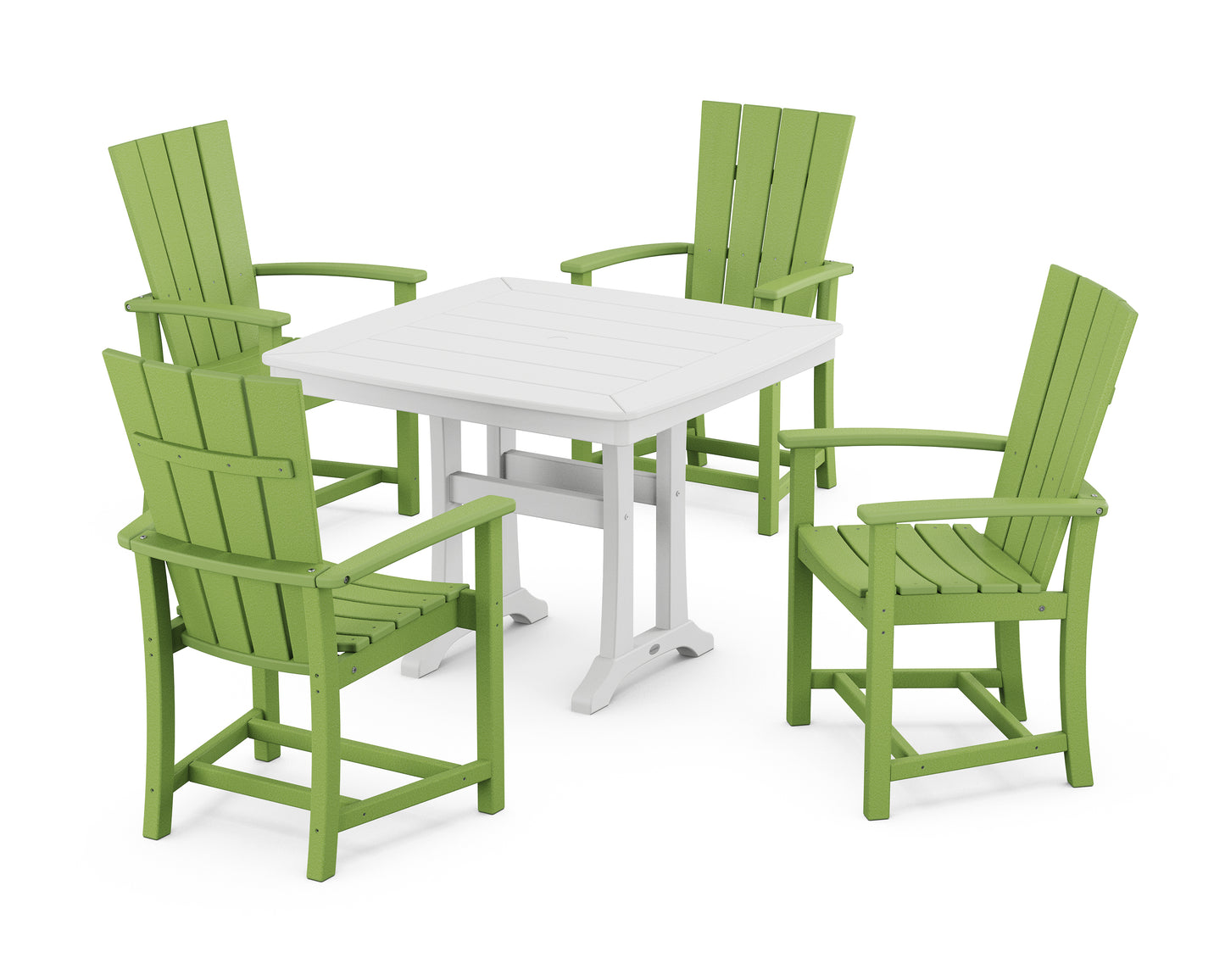 Quattro 5-Piece Dining Set with Trestle Legs