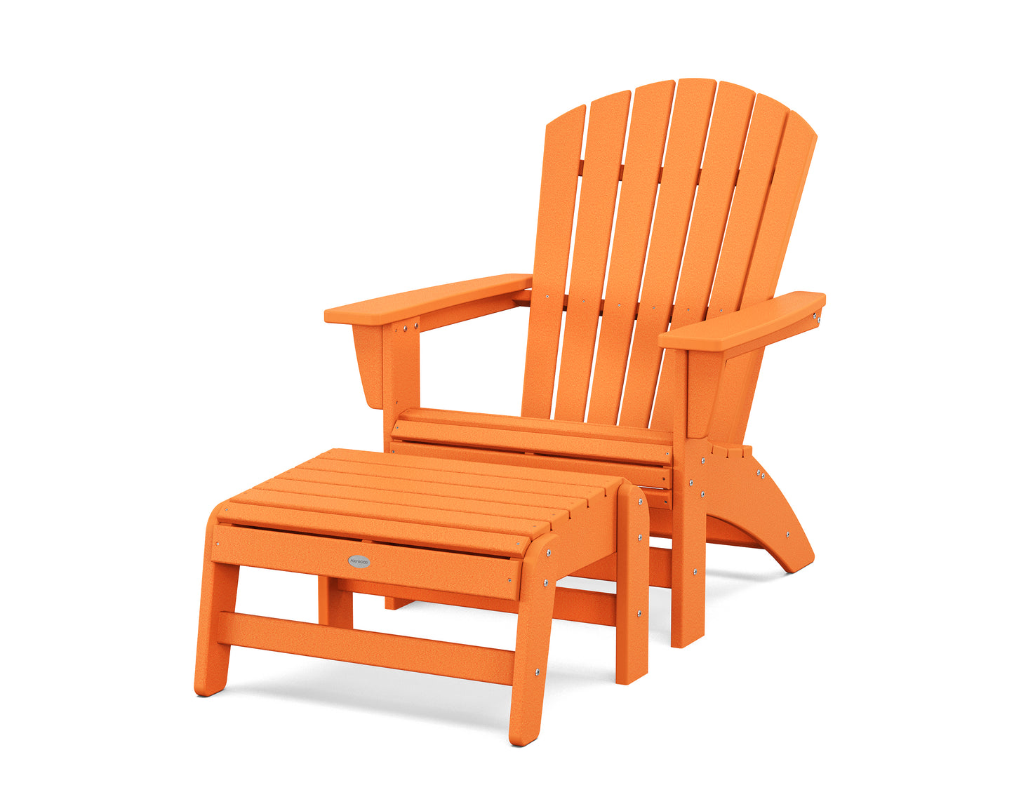 Nautical Grand Adirondack Chair with Ottoman