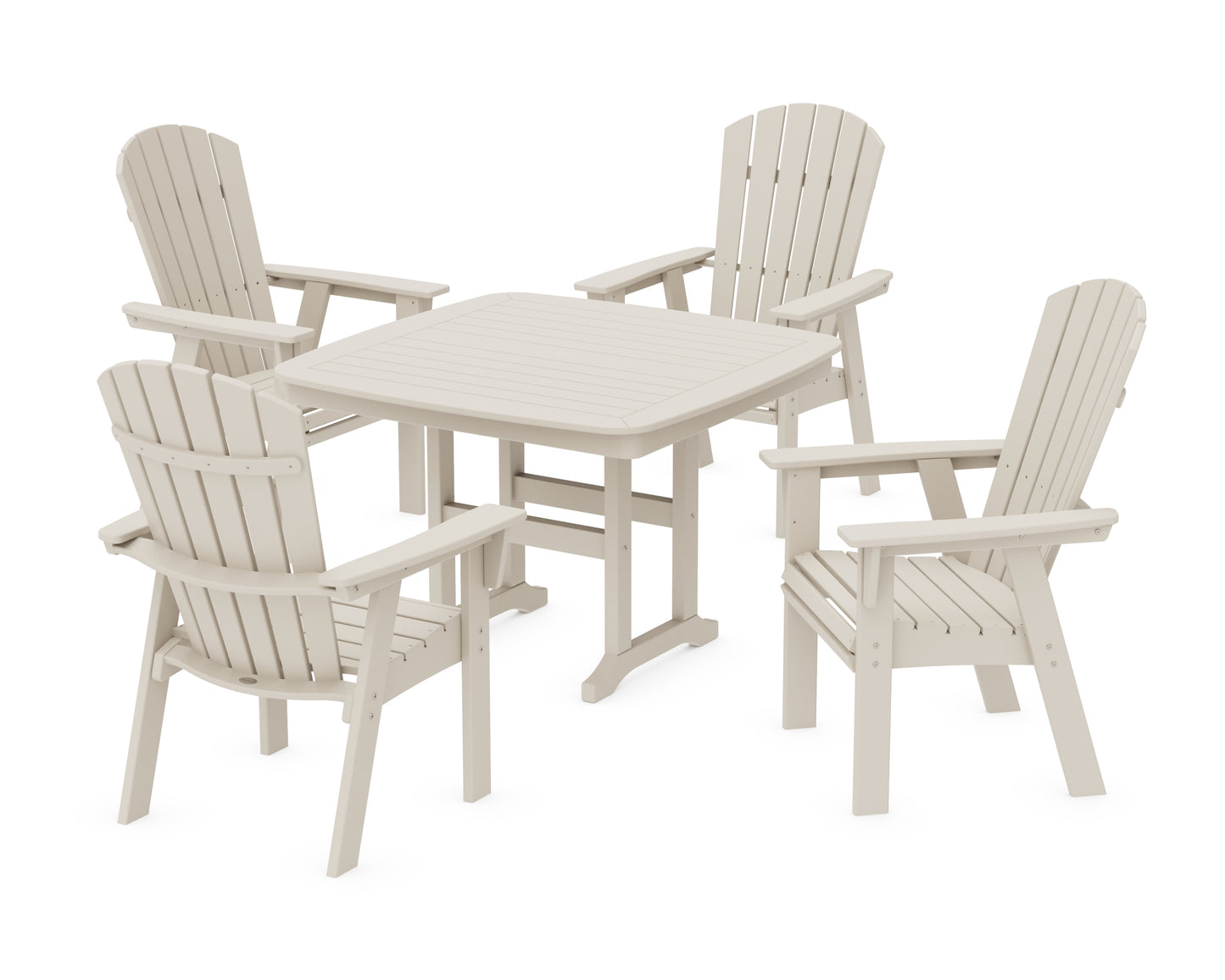 Nautical Curveback Adirondack 5-Piece Dining Set