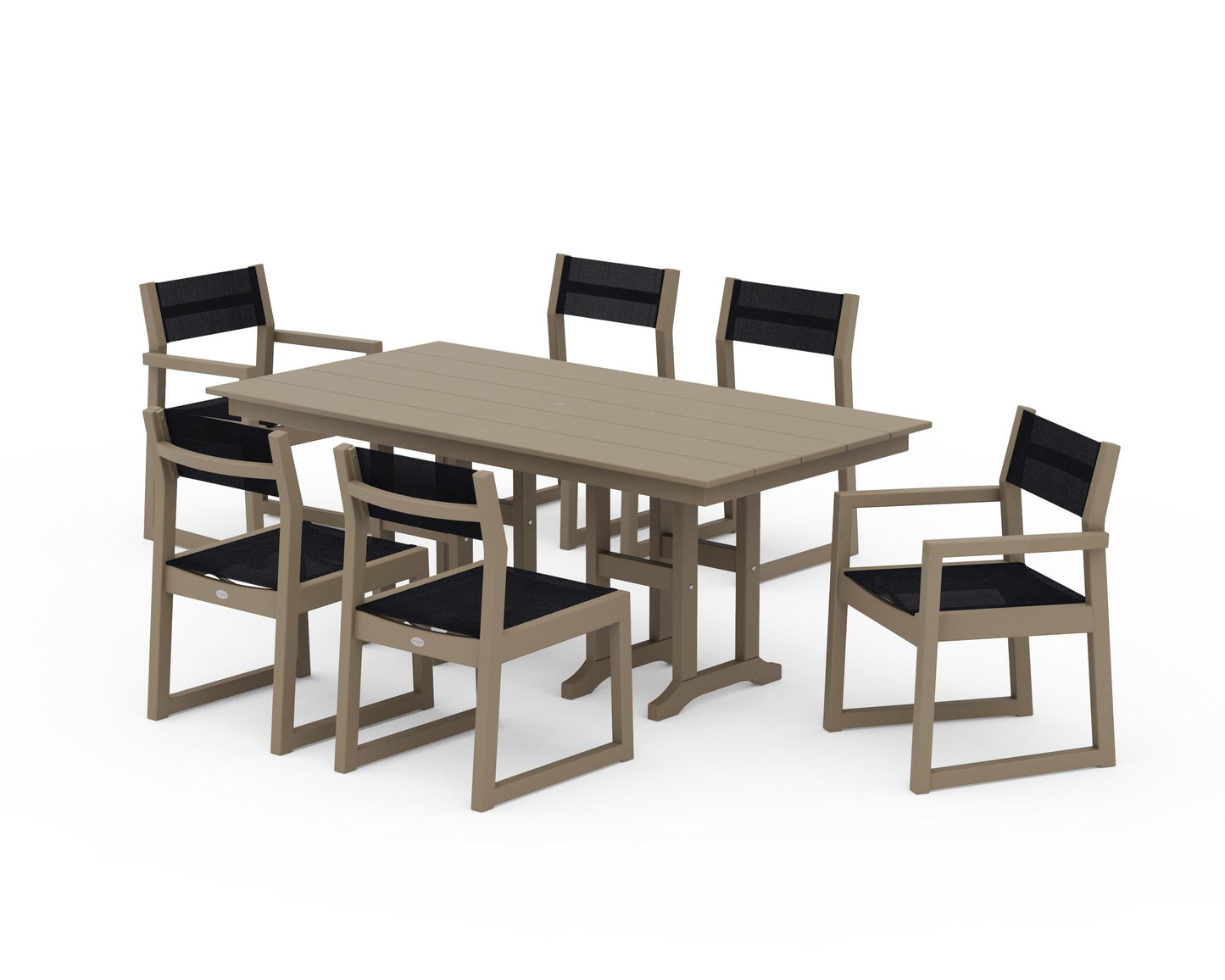 EDGE Sling 7-Piece Farmhouse Dining Set