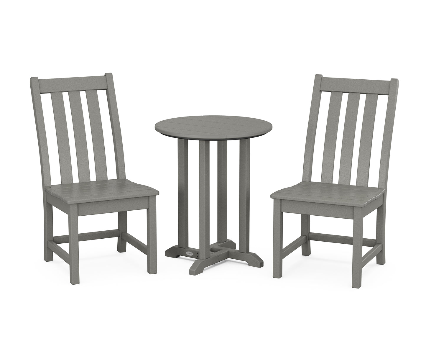 Vineyard Side Chair 3-Piece Round Dining Set
