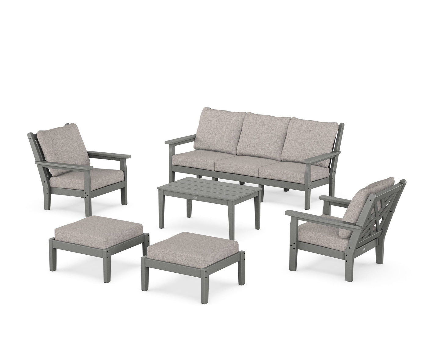 Chippendale 6-Piece Lounge Sofa Set