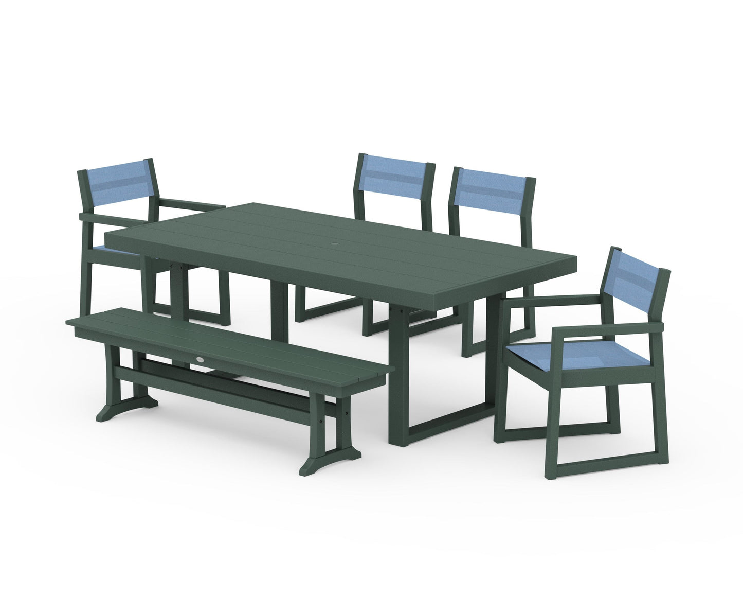 EDGE Sling 6-Piece Dining Set with Bench