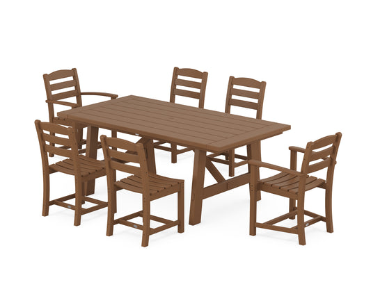 La Casa Cafâ€š 7-Piece Rustic Farmhouse Dining Set