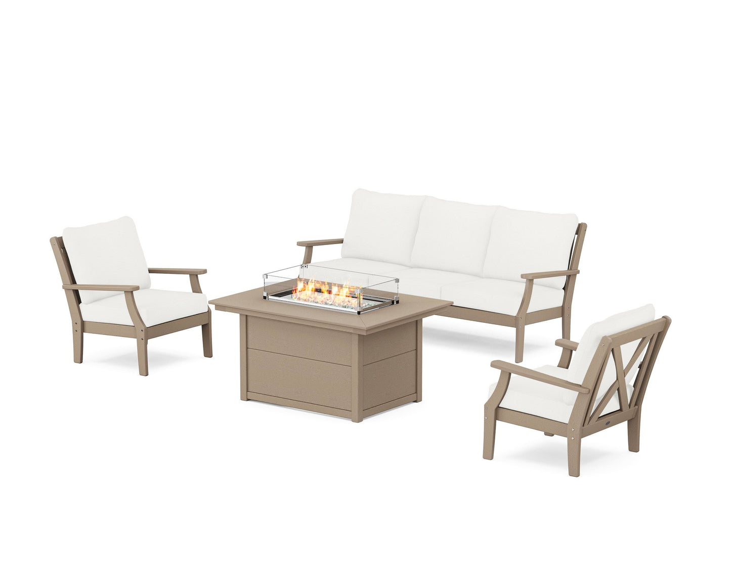 Braxton Deep Seating Fire Pit Table Set