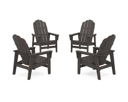 4-Piece Vineyard Grand Upright Adirondack Chair Conversation Set