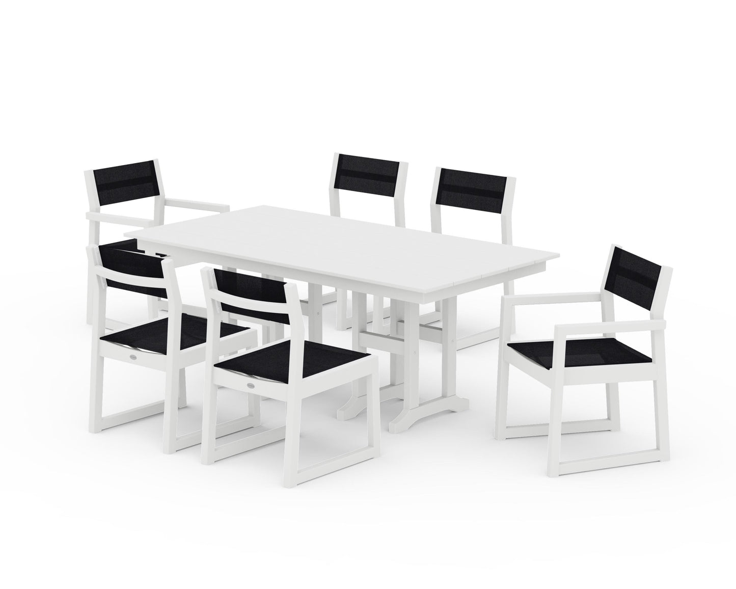 EDGE Sling 7-Piece Farmhouse Dining Set