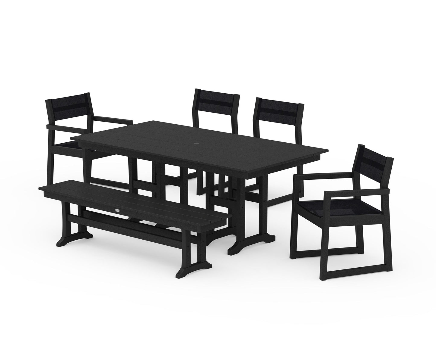 EDGE Sling 6-Piece Farmhouse Dining Set