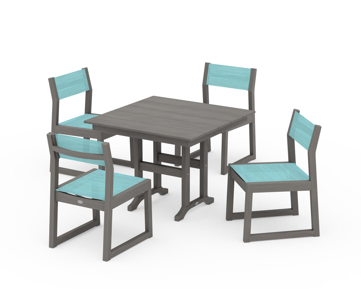 EDGE Sling Side Chair 5-Piece Farmhouse Dining Set