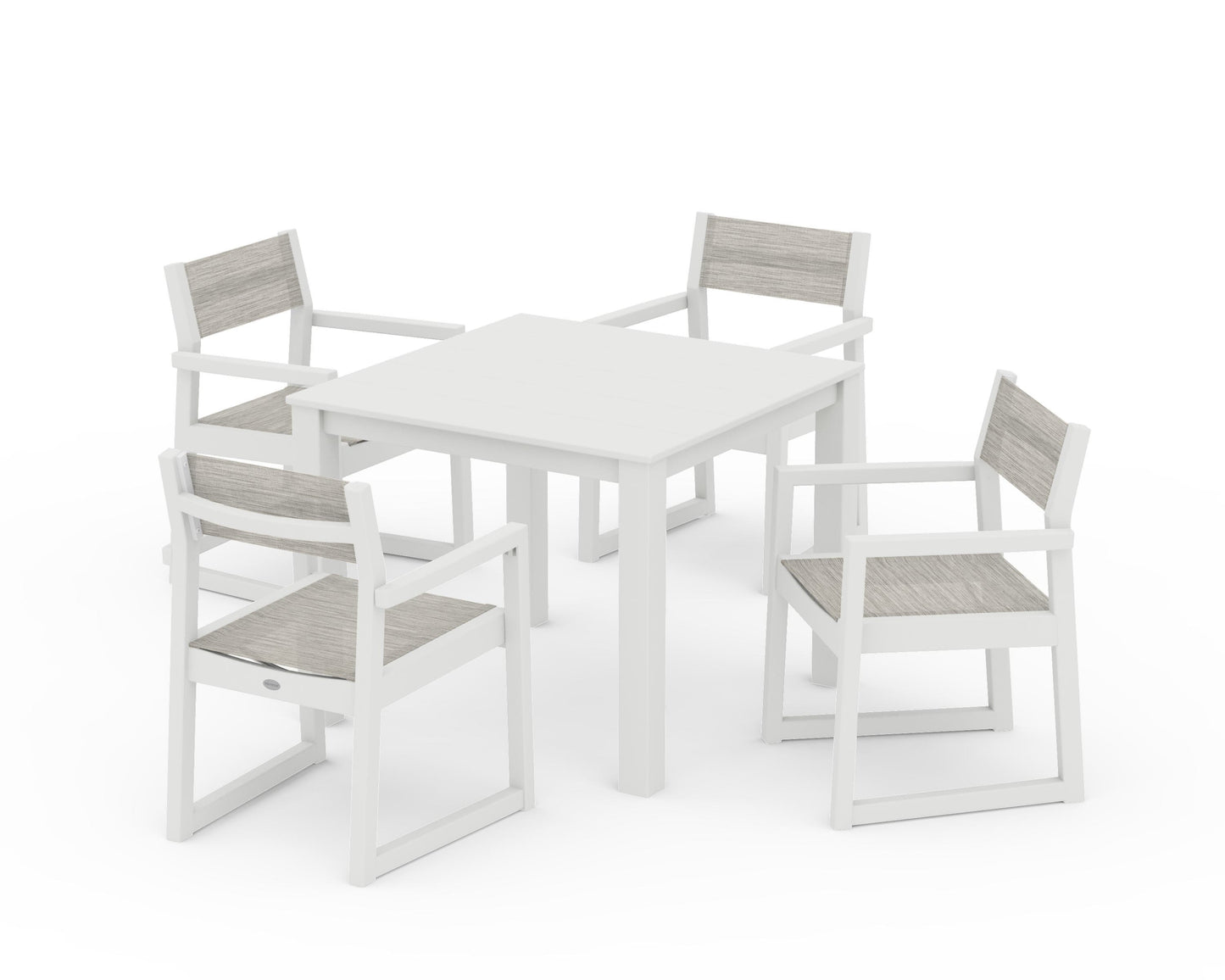 EDGE Sling Arm Chair 5-Piece Parsons Dining Set