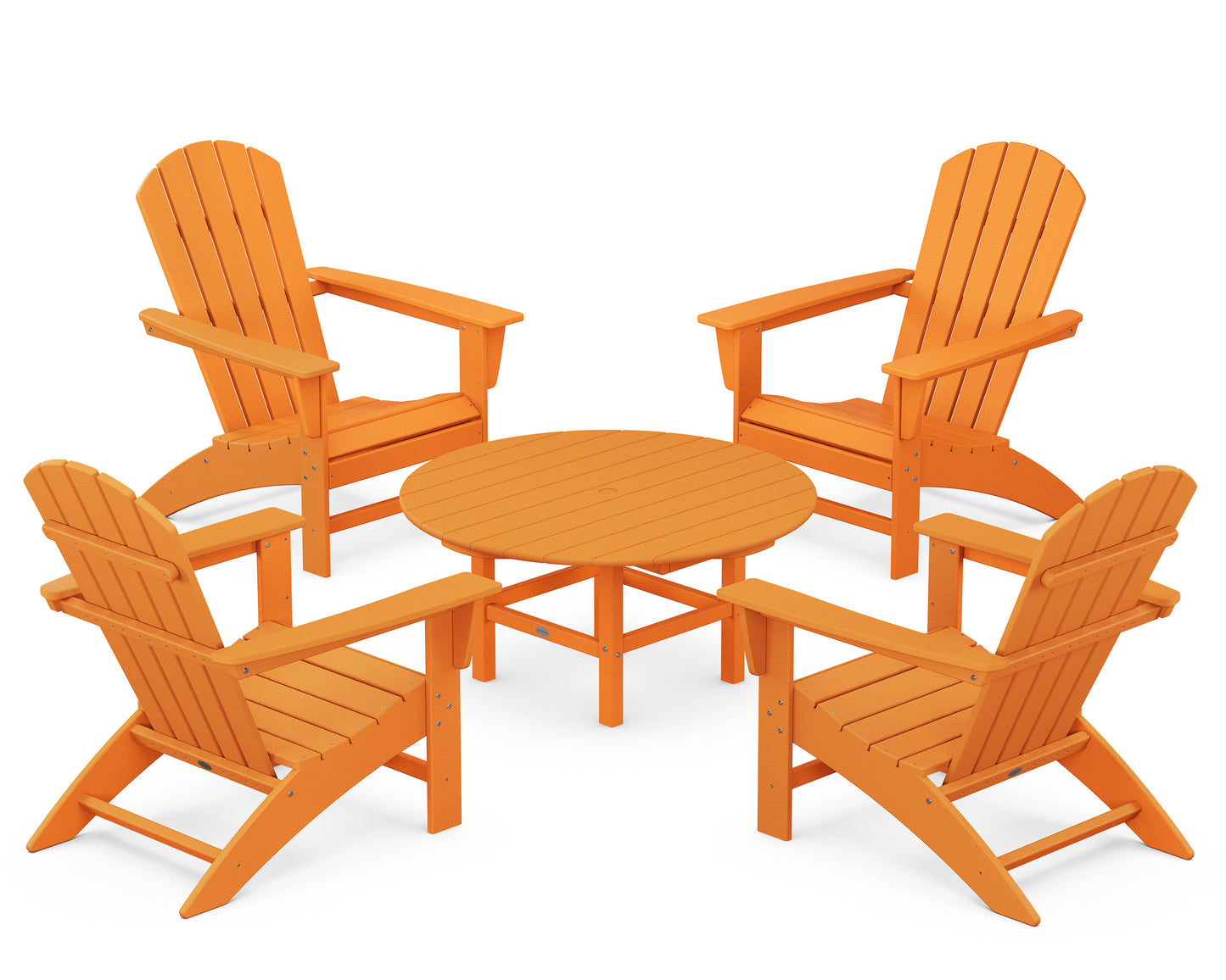 Nautical 5-Piece Adirondack Chair Conversation Set