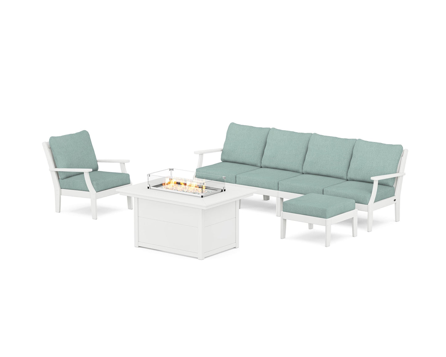 Braxton Sectional Lounge and Fire Pit Set