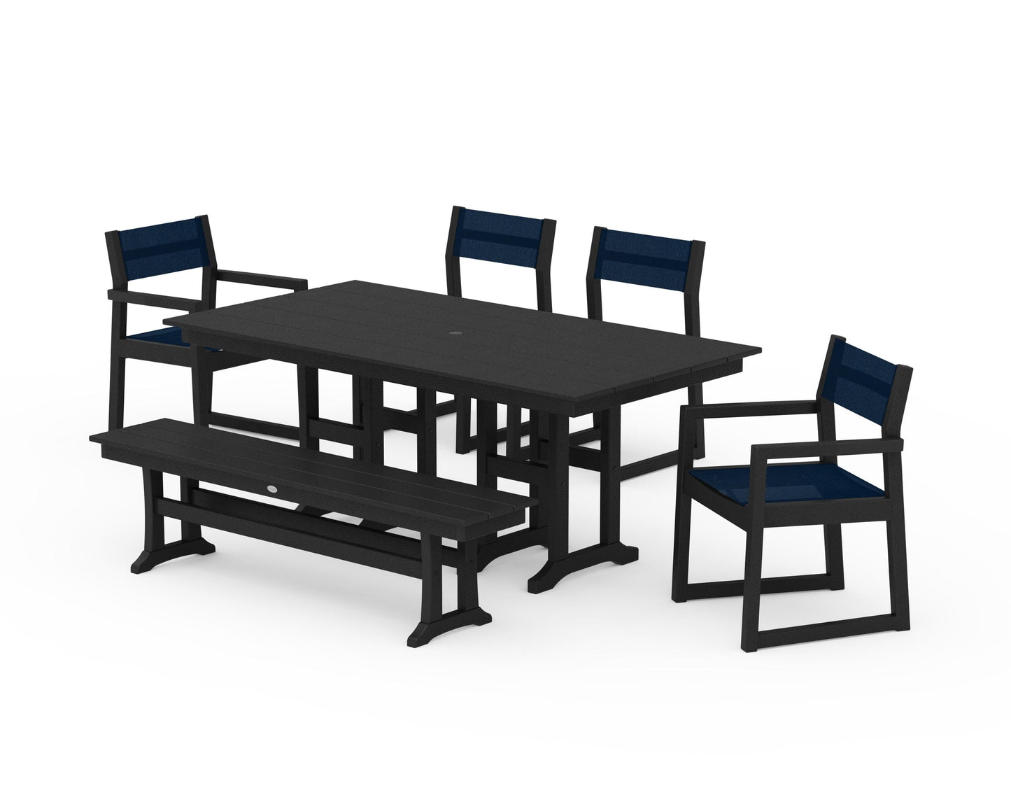 EDGE Sling 6-Piece Farmhouse Dining Set