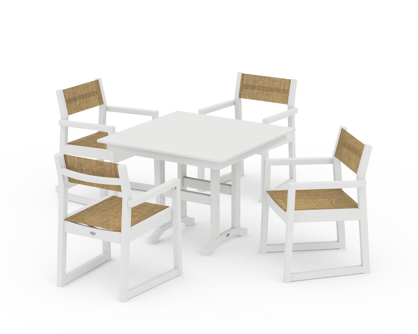 EDGE Sling Arm Chair 5-Piece Farmhouse Dining Set