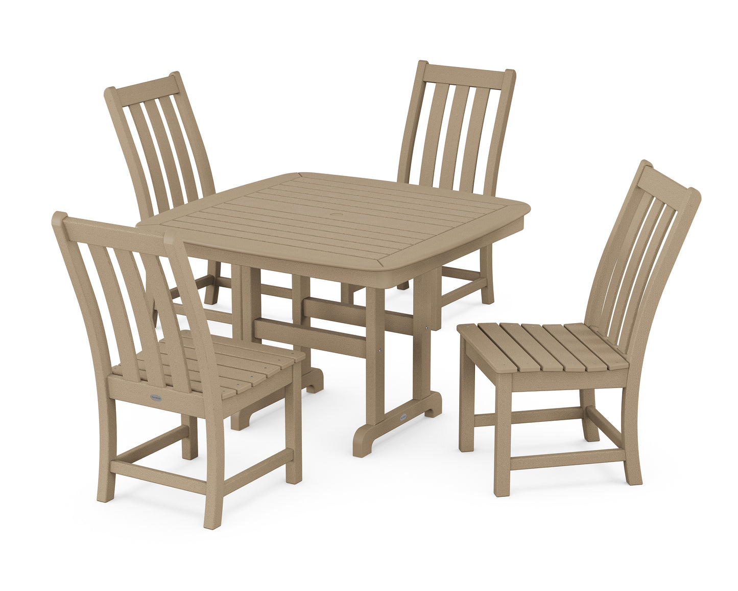 Vineyard Side Chair 5-Piece Dining Set with Trestle Legs