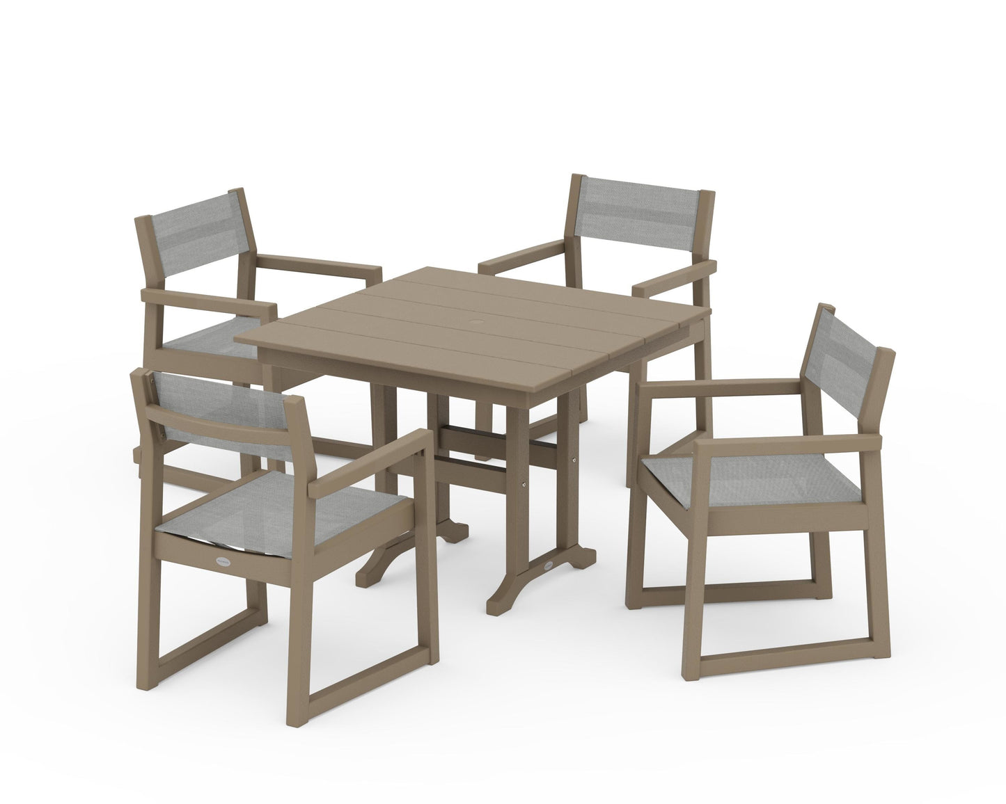 EDGE Sling Arm Chair 5-Piece Farmhouse Dining Set