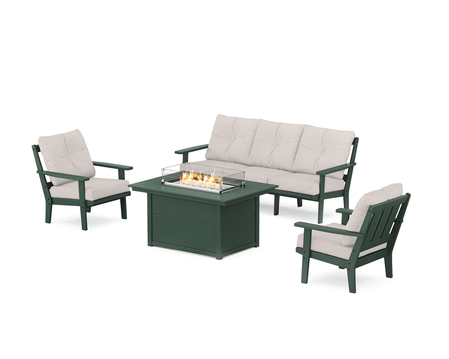 Oxford Deep Seating Fire Pit Table Set