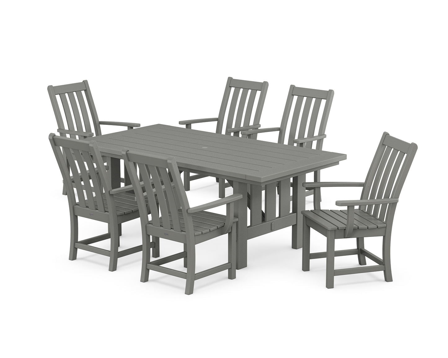 Vineyard Arm Chair 7-Piece Mission Dining Set