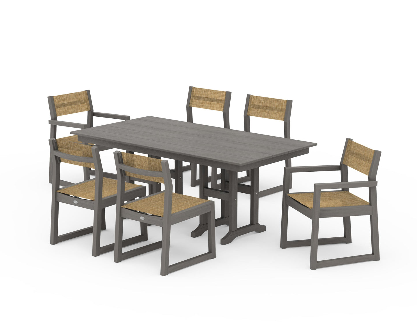 EDGE Sling 7-Piece Farmhouse Dining Set