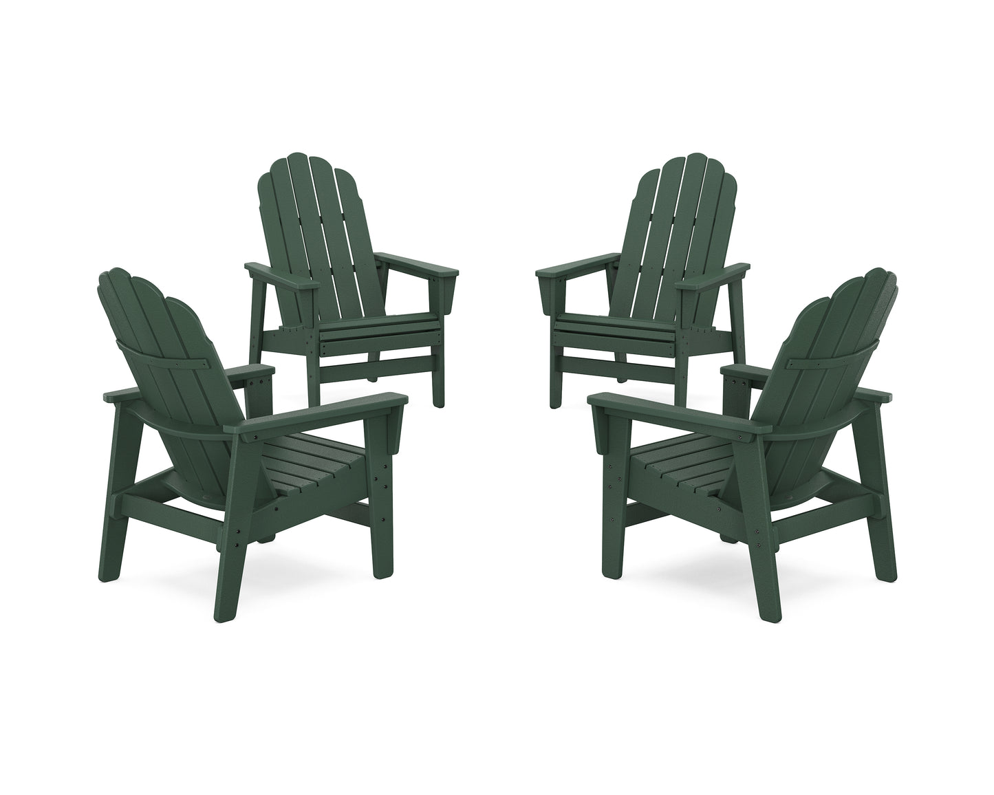 4-Piece Vineyard Grand Upright Adirondack Chair Conversation Set