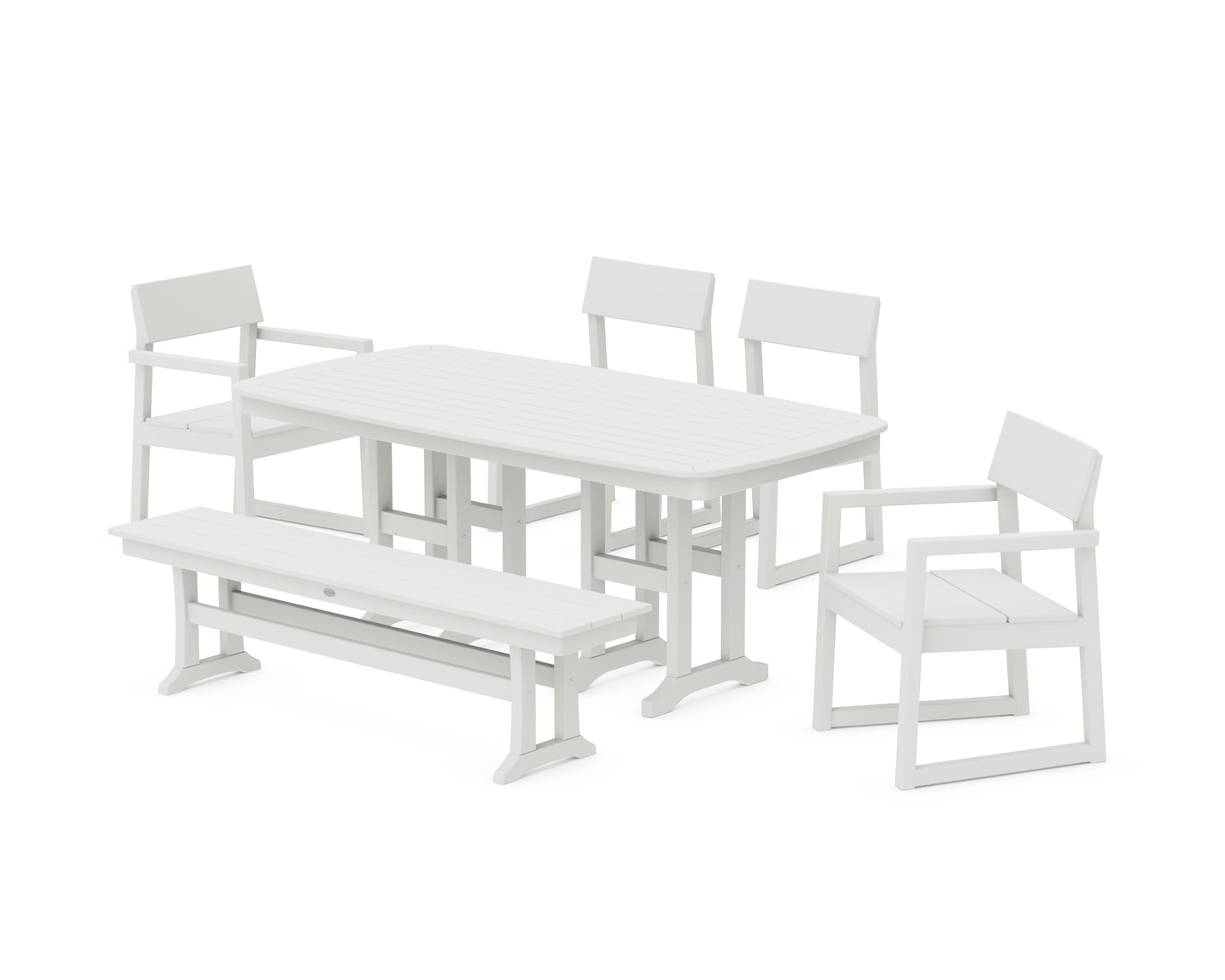 EDGE 6-Piece Dining Set with Bench