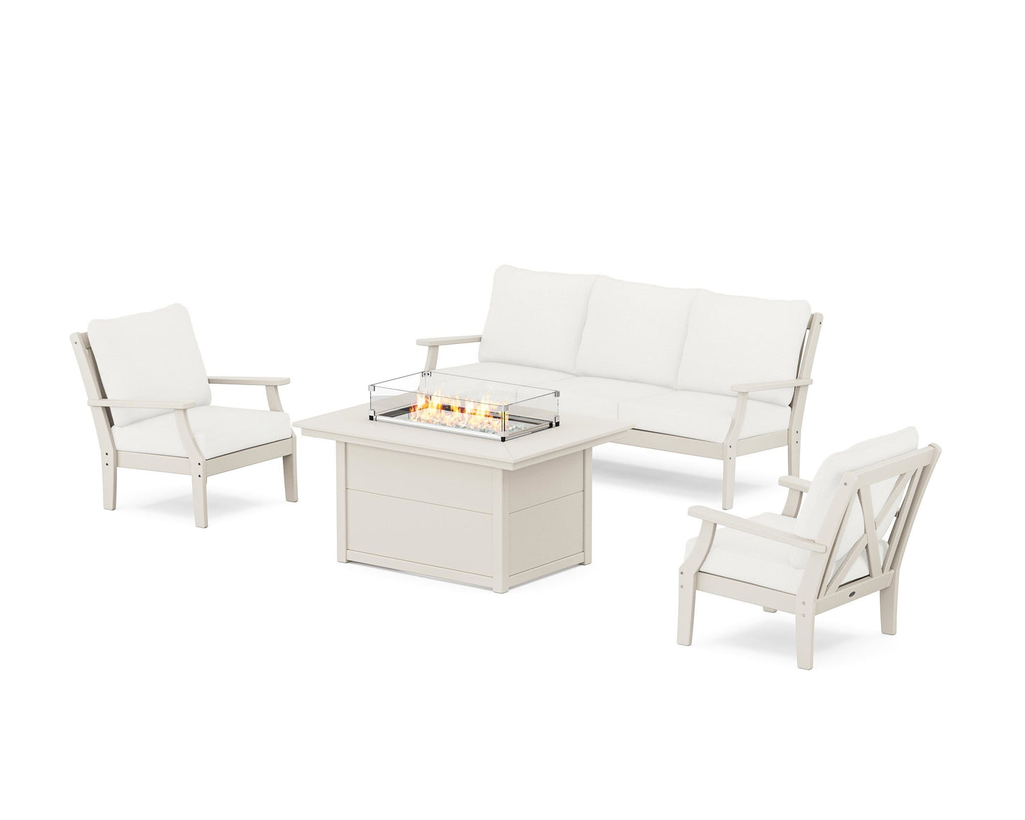 Braxton Deep Seating Fire Pit Table Set