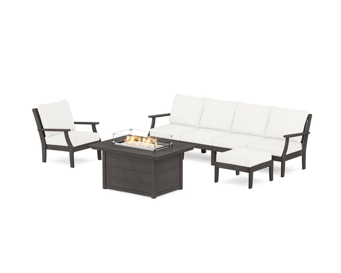 Braxton Sectional Lounge and Fire Pit Set