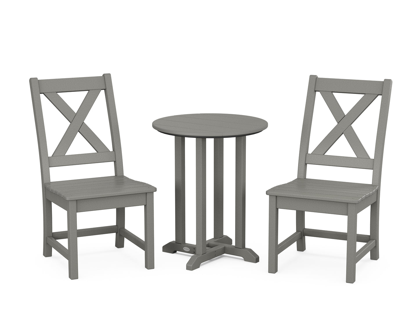 Braxton Side Chair 3-Piece Round Dining Set