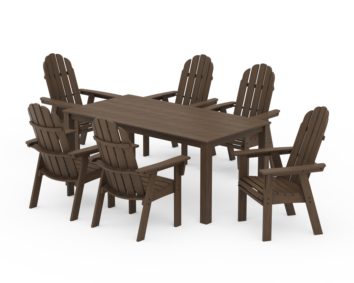 Vineyard Curveback Adirondack 7-Piece Parsons Dining Set