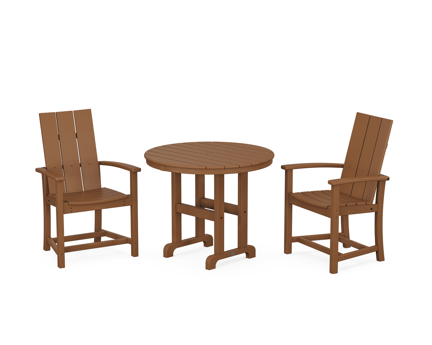 Modern Adirondack 3-Piece Round Farmhouse Dining Set