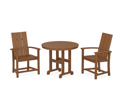Modern Adirondack 3-Piece Round Farmhouse Dining Set