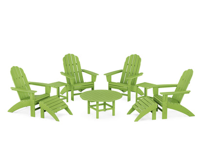 Vineyard Curveback Adirondack Chair 9-Piece Conversation Set