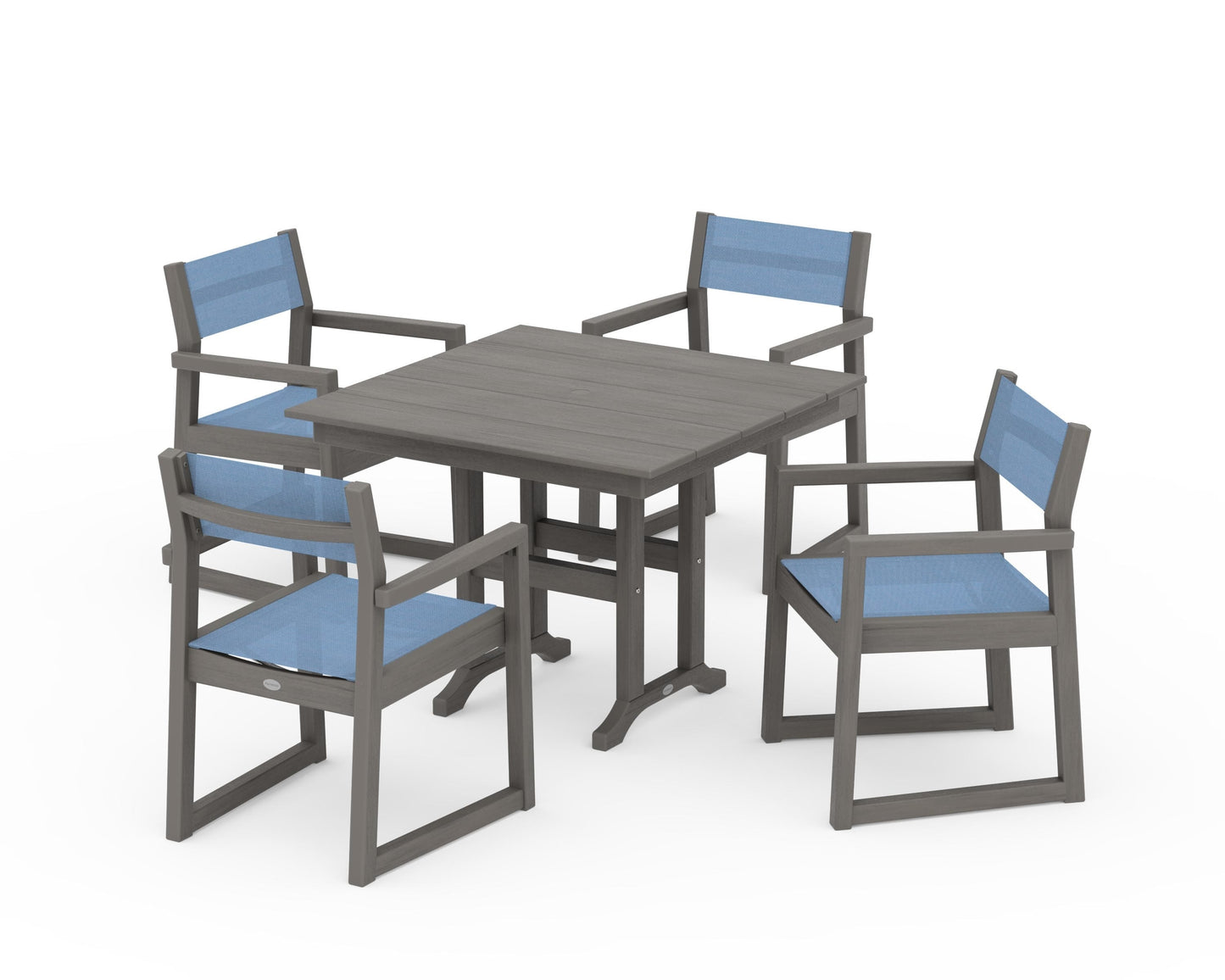 EDGE Sling Arm Chair 5-Piece Farmhouse Dining Set