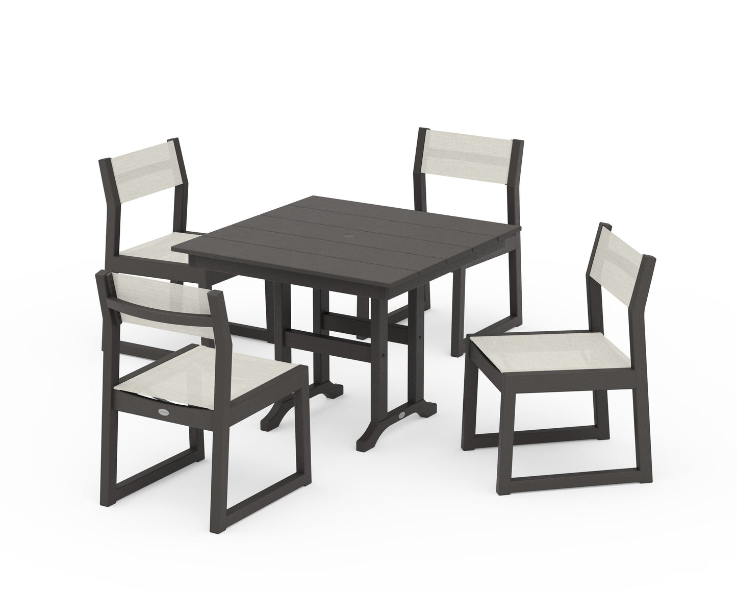 EDGE Sling Side Chair 5-Piece Farmhouse Dining Set