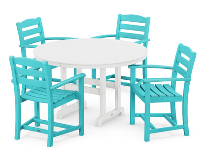 La Casa Cafâ€š 5-Piece Round Farmhouse Dining Set