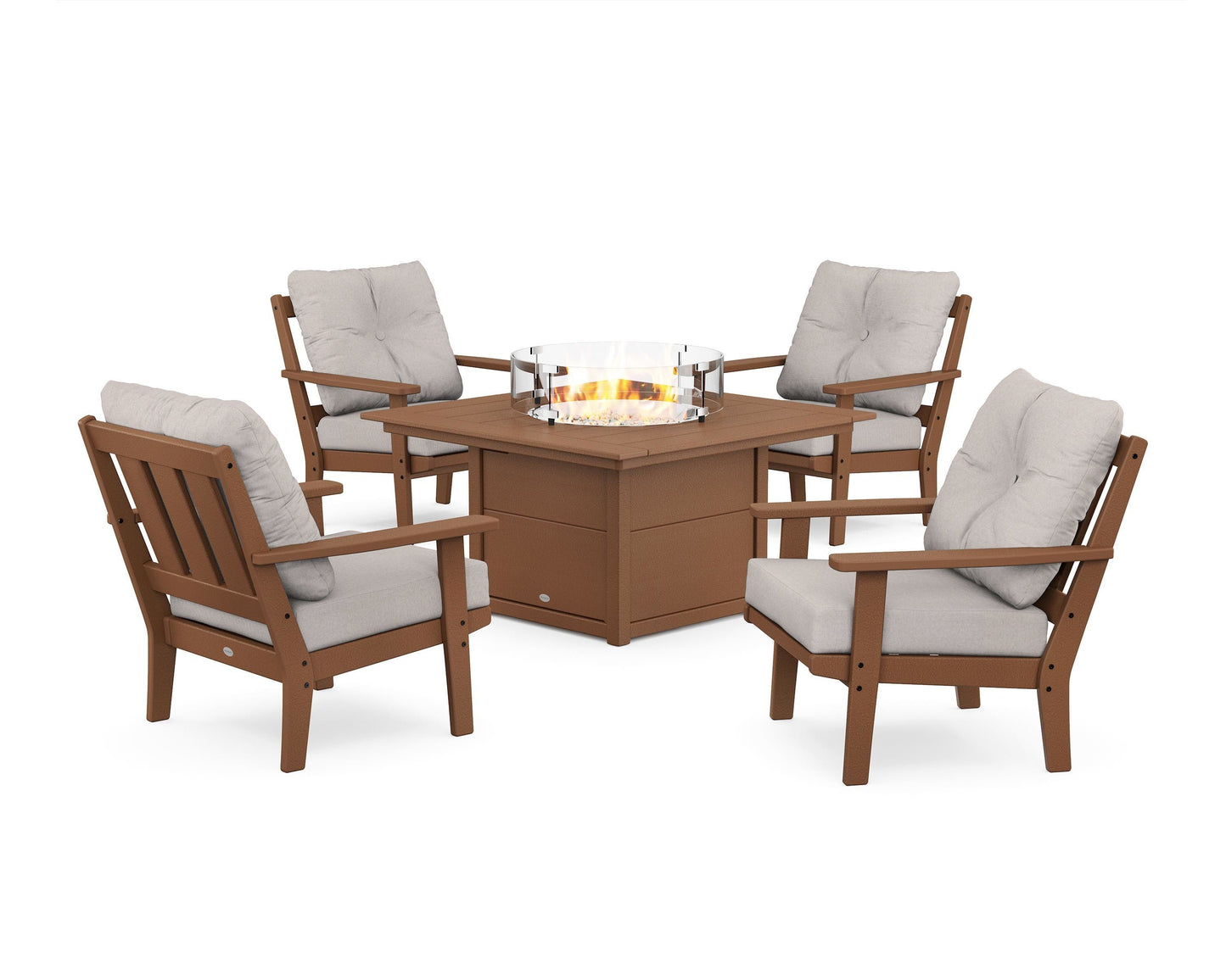 Oxford 5-Piece Deep Seating Set with Fire Pit Table