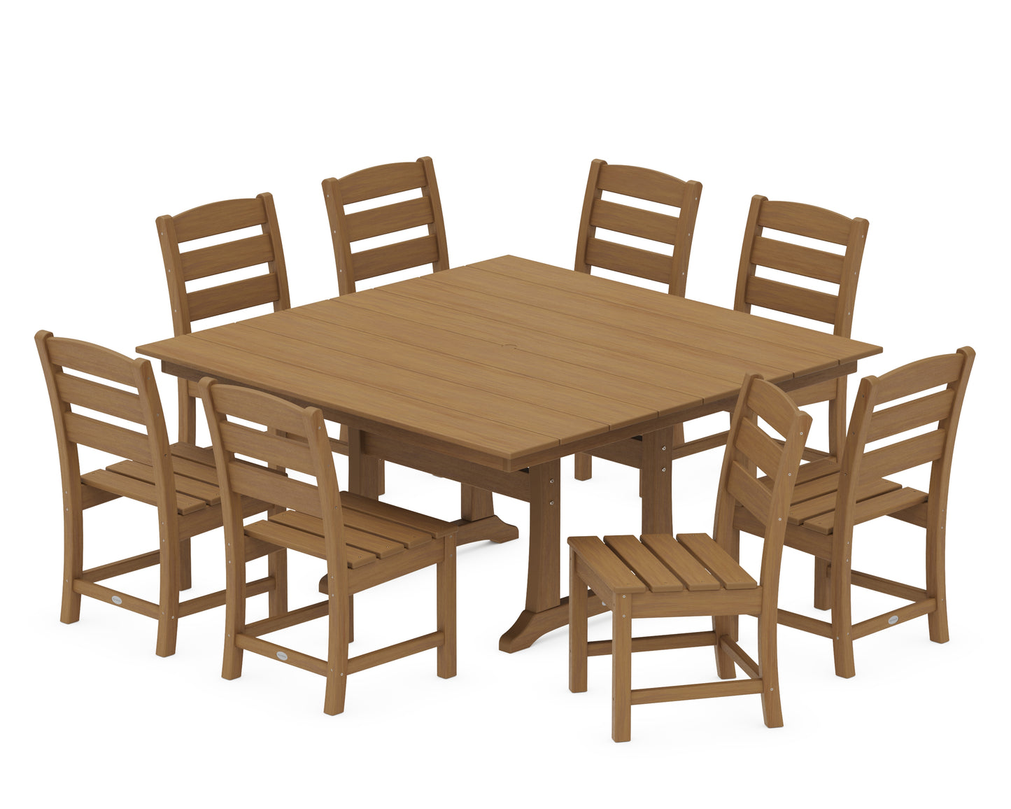 Lakeside 9-Piece Farmhouse Trestle Dining Set