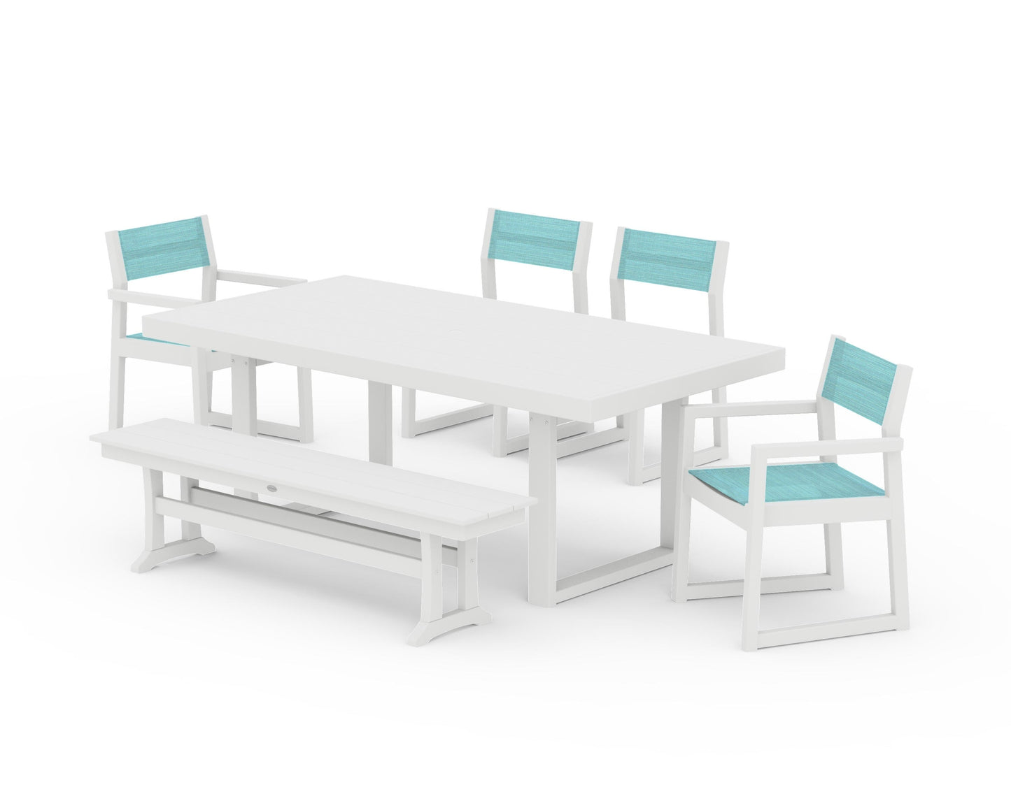 EDGE Sling 6-Piece Dining Set with Bench
