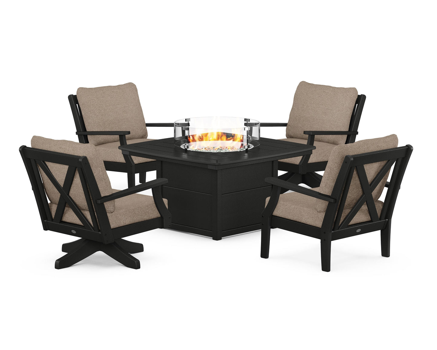 Braxton 5-Piece Deep Seating Set with Fire Table