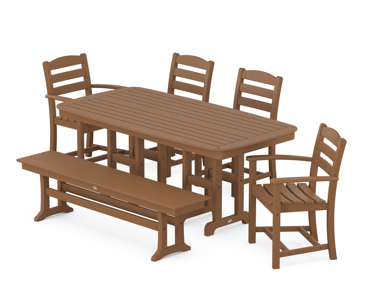 La Casa Café 6-Piece Dining Set with Bench