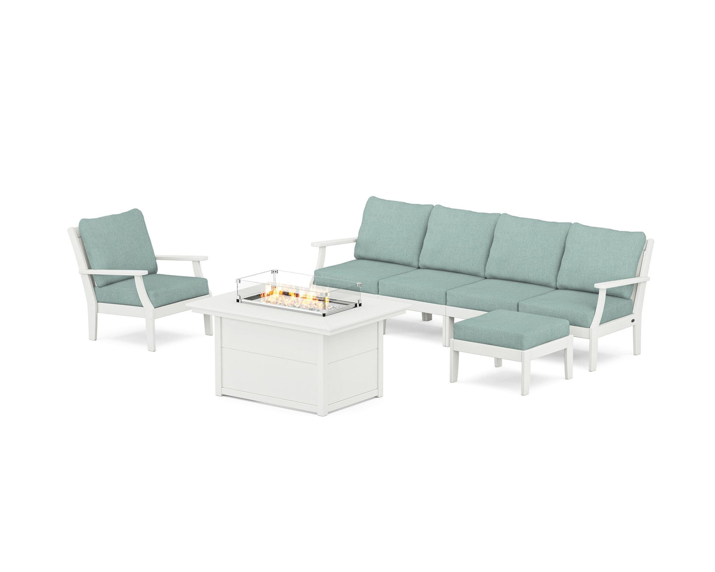 Braxton Sectional Lounge and Fire Pit Set
