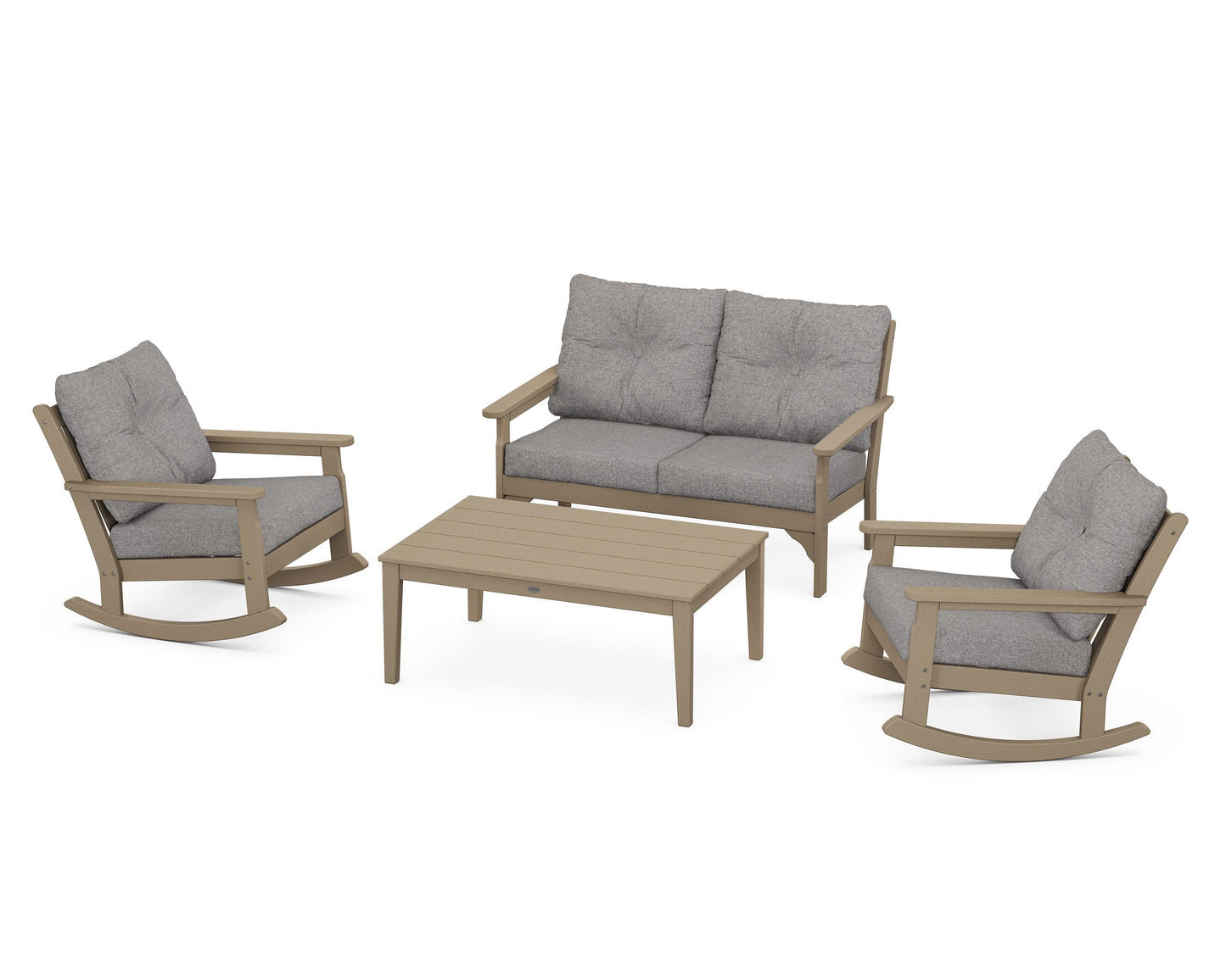 Vineyard 4-Piece Deep Seating Rocking Chair Set
